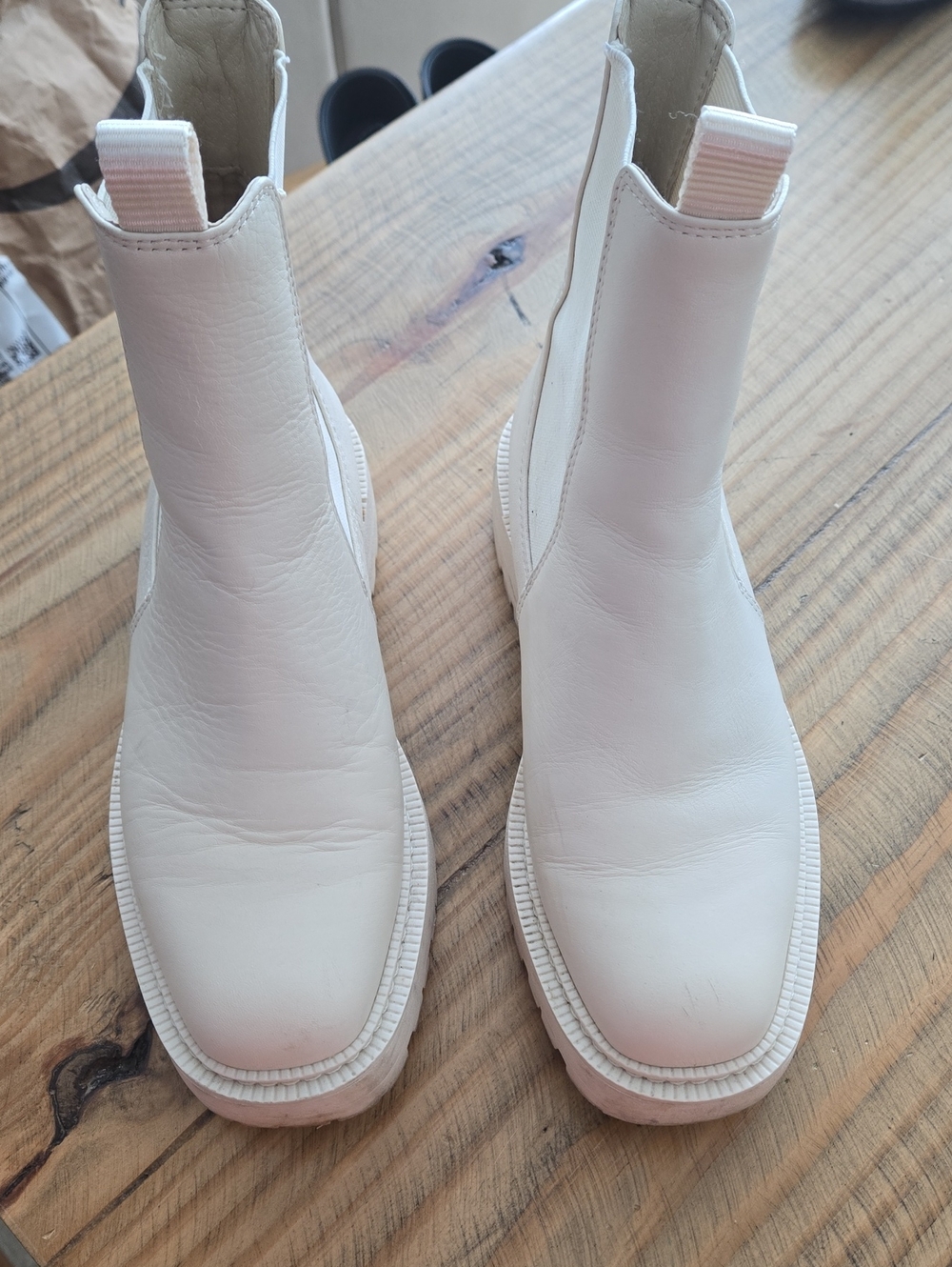 Women's White Chelsea Boots